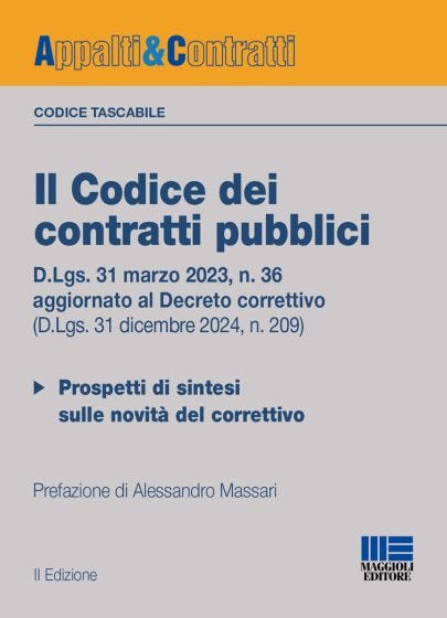Il Codice dei contratti pubblici 2025 - Versione tascabile 