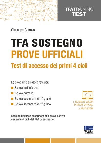 Tfa sostegno Prove Ufficiali Test di accesso dei primi 4 cicli