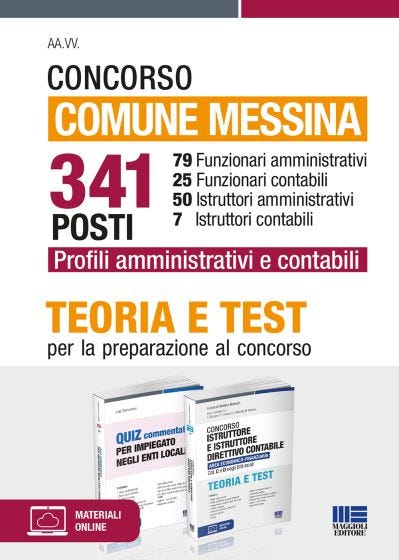 Concorso Comune Messina 341 posti: 79 Funzionari amministrativi, 25 Funzionari contabili, 50 Istruttori amministrativi, 7 Istruttori contabili - KIT