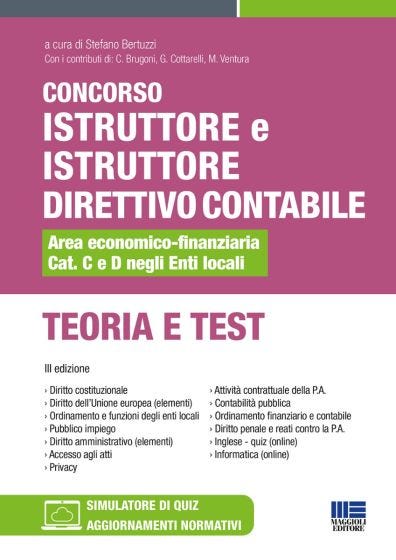 Concorso Istruttore e Istruttore direttivo contabile - Area economico-finanziaria Cat. C e D negli Enti locali