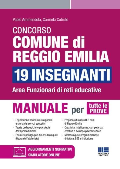 Concorso Comune di Reggio Emilia 19 insegnanti - Area Funzionari di reti educative