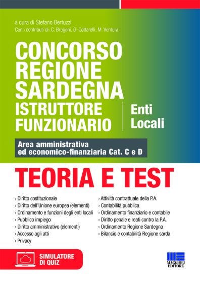 Concorso Regione Sardegna Istruttore Funzionario - Enti Locali - Teoria e Test