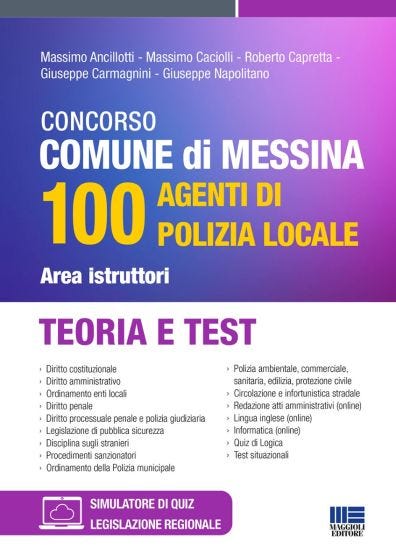 Concorso Comune di Messina 100 Agenti di Polizia Locale - Area istruttori