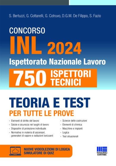 Concorso INL 2024 - 750 Ispettori Tecnici