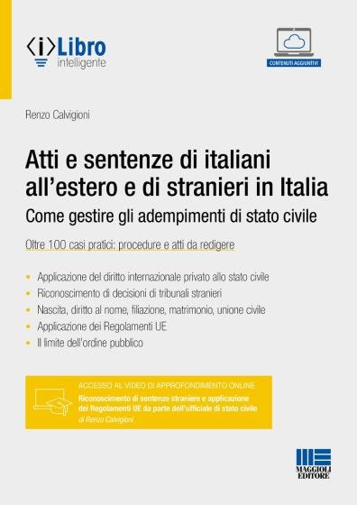 Atti e sentenze di italiani all'estero e di stranieri in Italia 