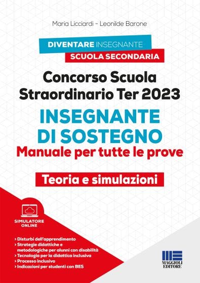 Concorso Scuola Straordinario Ter 2023 - Insegnante di Sostegno