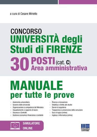 Concorso Università degli Studi di Firenze - 30 posti Area amministrativa (cat. C)