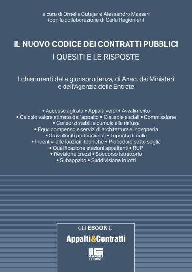Il nuovo Codice dei contratti pubblici: i quesiti e le risposte - eBook in pdf